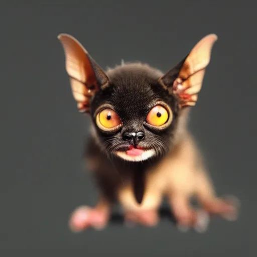 Image similar to anatomy of a bat kitten, sharp focus, 8k high quality, by leonardo davinci