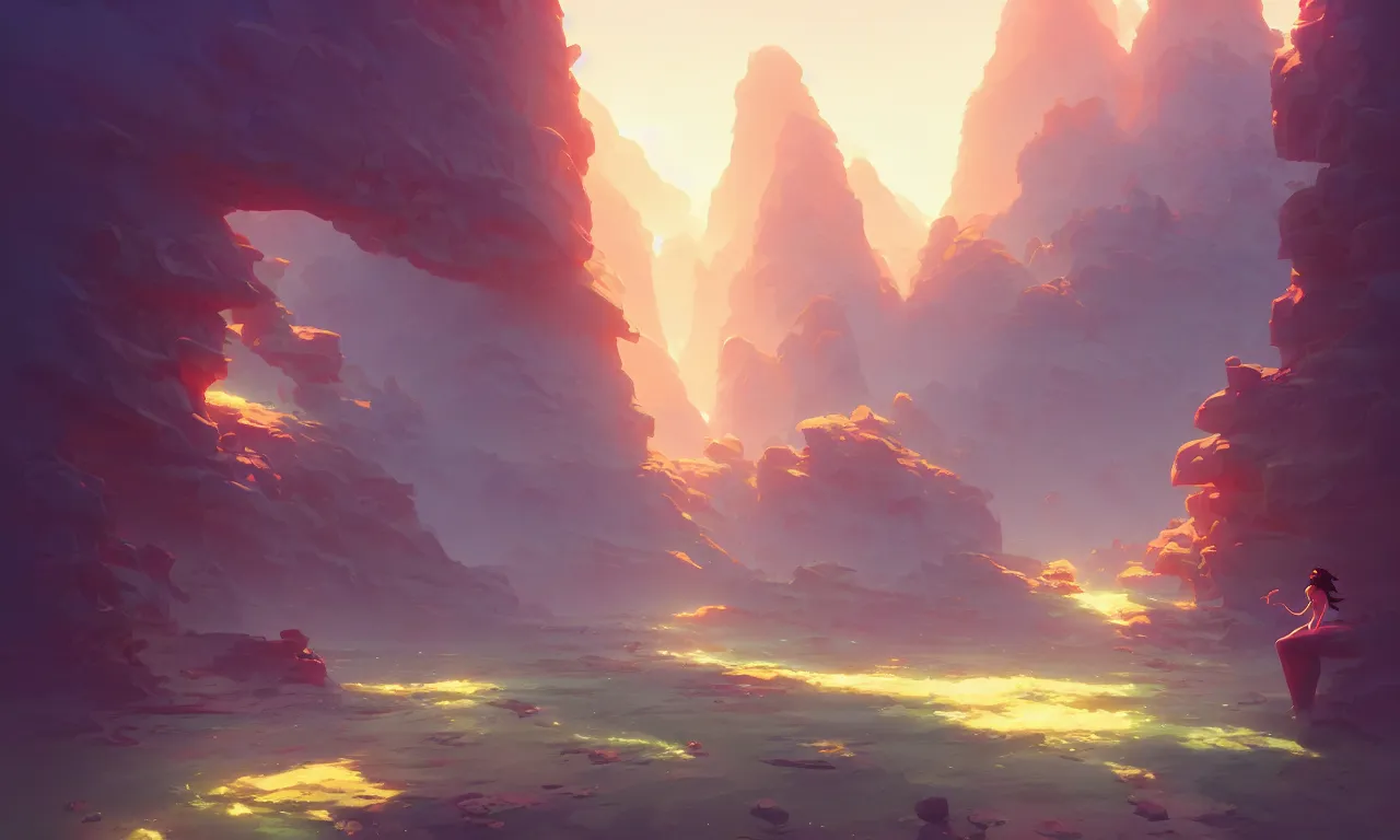 Image similar to The most amazing place on earth, behance hd by Jesper Ejsing, by RHADS, Makoto Shinkai and Lois van baarle, ilya kuvshinov, rossdraws global illumination