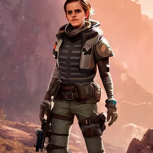 Image similar to emma watson as an apex legends character