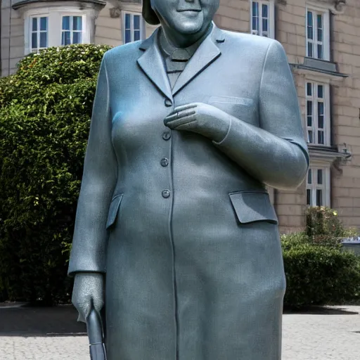 Prompt: statue of angela merkel, by ernst barlach - n 9