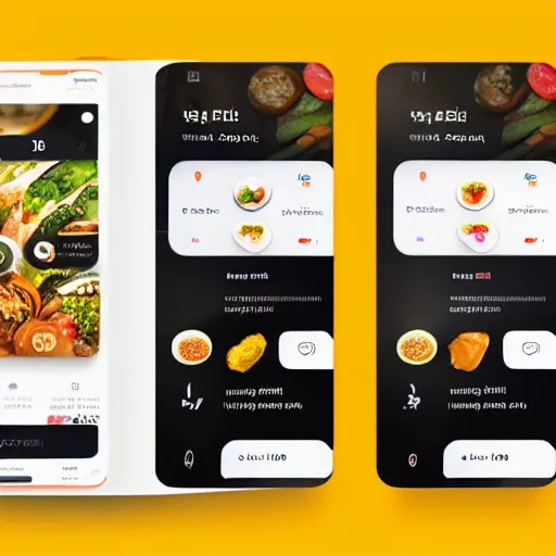 Image similar to Extremely detailed layout of home screen of a food delivery app, made by professional product designer, figma mockup, award winning design, final version