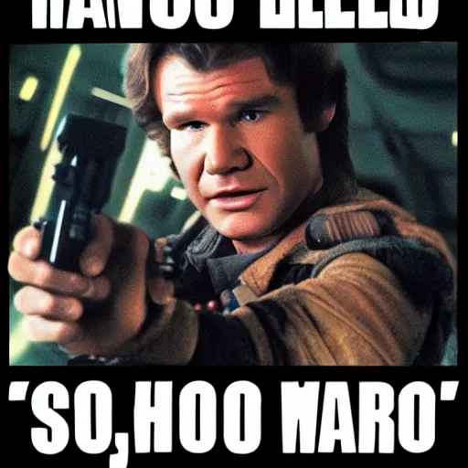 Image similar to Han solo as super Mario