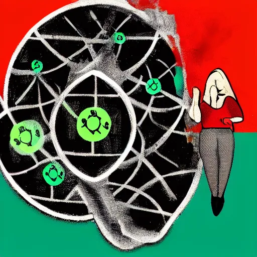 Prompt: a portrait of toxic positivity