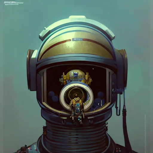 Image similar to portrait of a vicotrian steampunk astronaut man in suit by darek zabrocki and greg ruthkowski, alphonse mucha, simon stalenhag and cinematic and atmospheric, concept art, artstation, trending on artstation