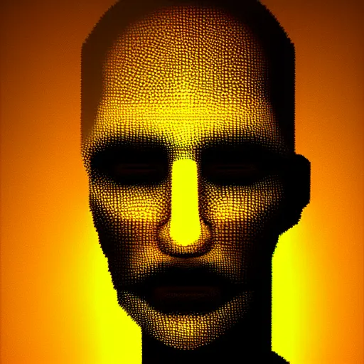 Image similar to Programmer made of corn staring at a computer monitor, face illuminated, hyperrealistic, artstation, 8k, concept art, very detailed, hd, digital painting, shadows, dimly lit, dramatic lighting