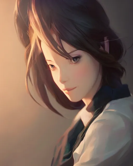 Image similar to a sophisticated woman, full shot, atmospheric lighting, detailed face, by makoto shinkai, stanley artgerm lau, wlop, rossdraws