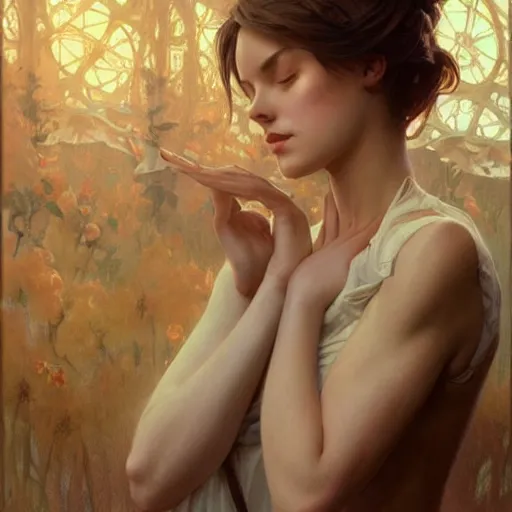 Prompt: fully body, stunningly beautiful woman made of pages of poetry, highly detailed, digital painting, artstation, concept art, sharp focus, illustration, art by artgerm and greg rutkowski and alphonse mucha