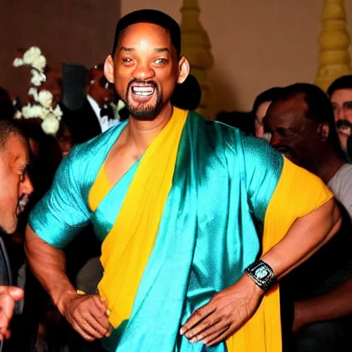 Prompt: will smith in a saree