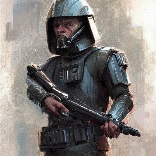 Image similar to portrait of a man by greg rutkowski, dan skywalker from star wars expanded universe, wearing tactical gear of the triunvirate of the galactic alliance, he is about 3 0 years old, highly detailed portrait, digital painting, artstation, concept art, smooth, sharp foccus ilustration, artstation hq