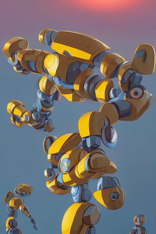 Image similar to metabots medabots medarotto medarot robot minimalist comics, behance hd by jesper ejsing, by rhads, makoto shinkai and lois van baarle, ilya kuvshinov, rossdraws global illumination ray tracing hdr radiating a glowing aura