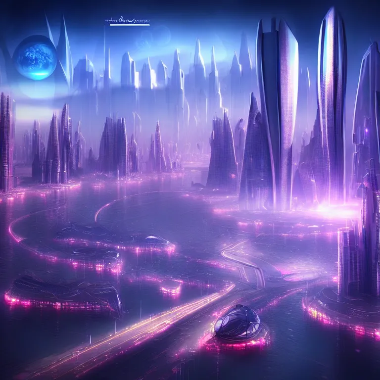 Image similar to futuristic city dream like cute things the future belongs to those who believe in the beauty of their dreams, high resolution