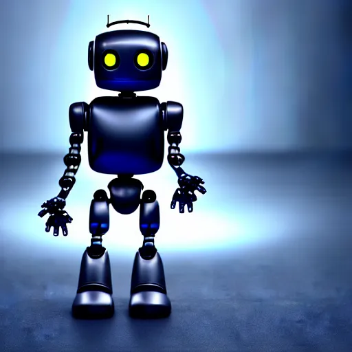 Image similar to a cute little robot. super realistic 8 k render of a dark hooded powerful elegant, cinematic composition