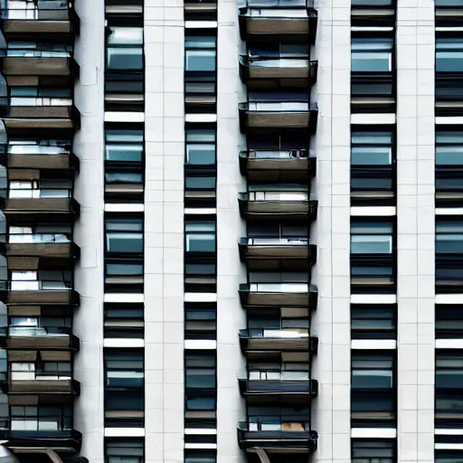 Prompt: photograph of surreal apartment building with many windows