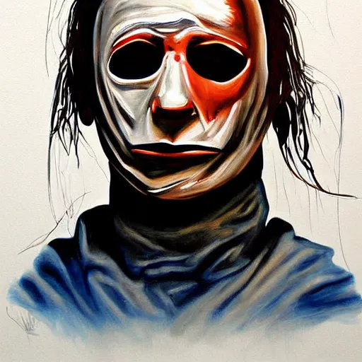 Greg Rutgowski Painting Of Michael Myers | Stable Diffusion | OpenArt