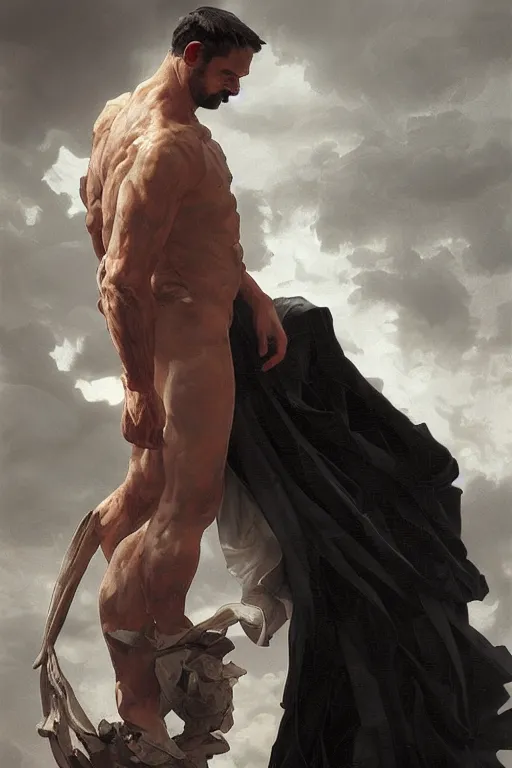 Image similar to full figure Stan Lee on a caravaggio cloudy background, intricate, elegant, highly detailed, artstation, concept art, smooth, sharp focus, illustration, , digital art from artstation, digital art from deviantart, by Stjepan Sejic, Ruan Jia, and Mandy Jurgens, and Artgerm, and william adolphe bouguereau