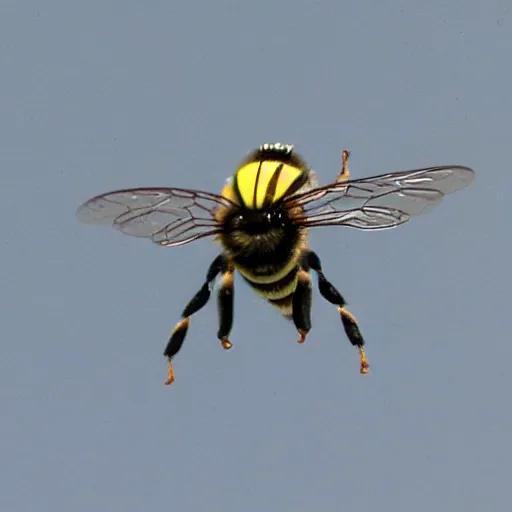 Prompt: a cross between a bee and a helicopter