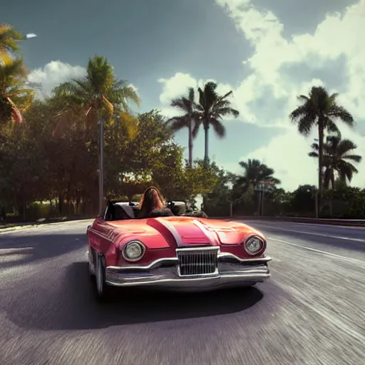 Prompt: jesus christ joyriding in florida in a convertable, dslr, award winning, 8 k, octane beautifully detailed render, warm mood, cinematic lighting, detailed photo, masterpiece, volumetric lighting, ultra realistic, highly detailed, high quality, lossless, photorealistic