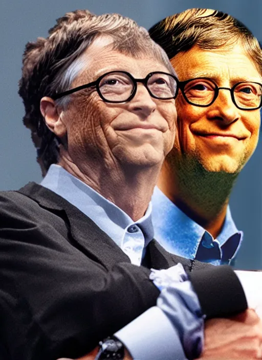 Prompt: bill gates in icecube form