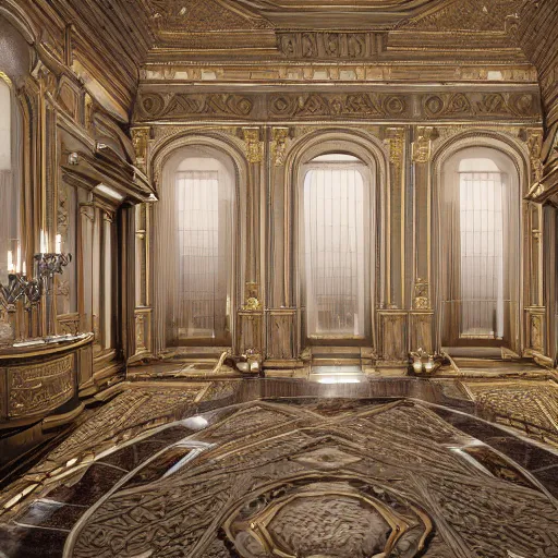 Prompt: luxurious interior palace, hyperdetailed, raytracing, octane render