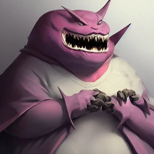 pokemon gengar, digital art, arstation, Stable Diffusion