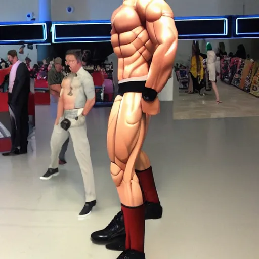 Image similar to muscular buff life sized ken doll also as a male android