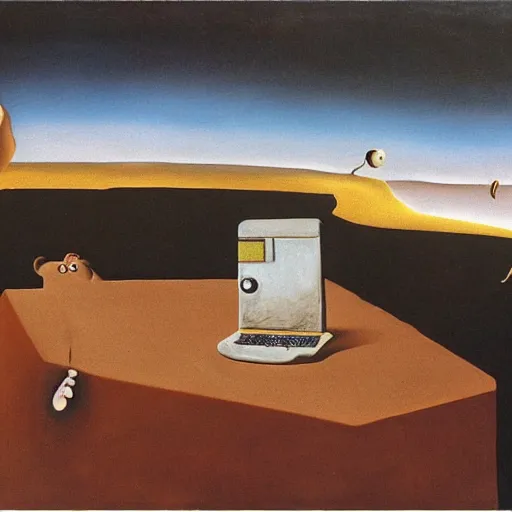 Prompt: the persistence of social media, by salvador dali