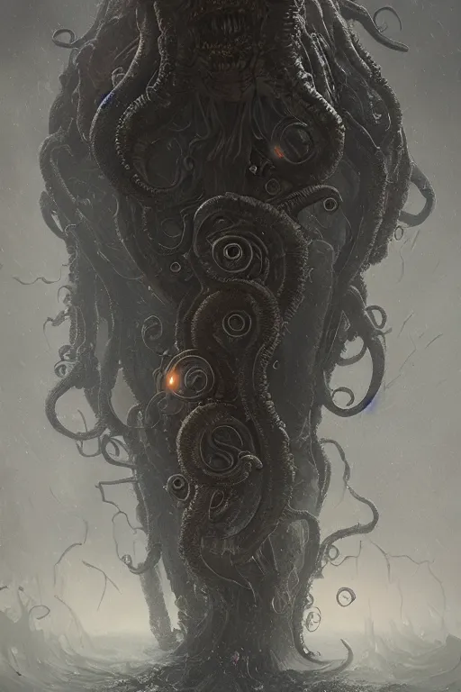 Image similar to lovecraftian, extremely detailed digital art, in the style of greg rutkowski, trending on artstation, 8 k