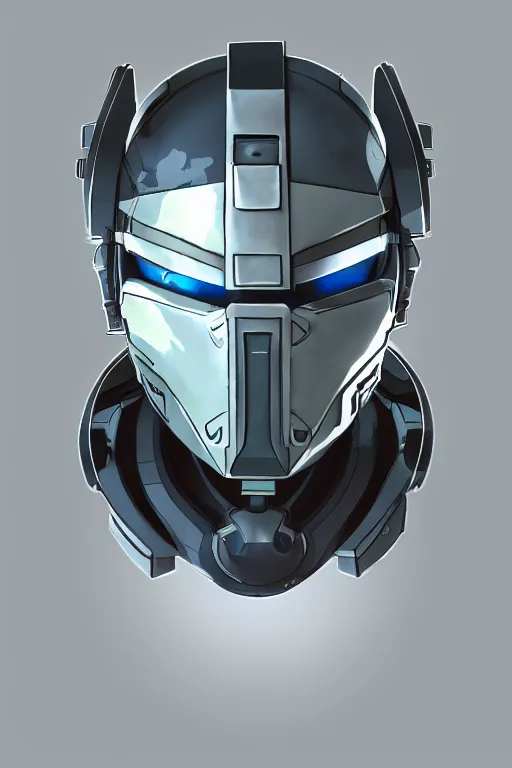 Image similar to robot ninja mask helmet halo master chief radiating a glowing aura global illumination ray tracing hdr fanart arstation by ian pesty and katarzyna da „ bek - chmiel