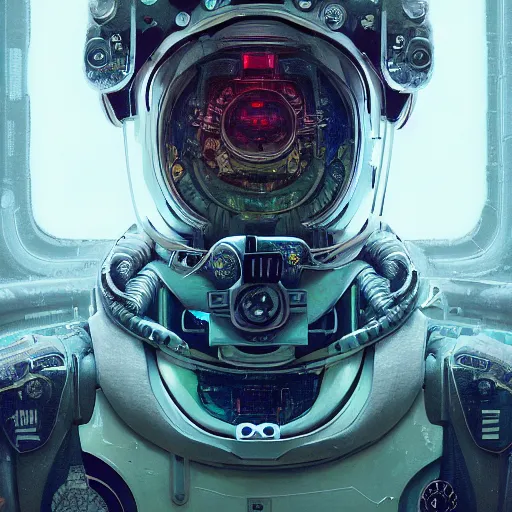 Image similar to hyperrealistic portrait of a squid monster astronaut, full body portrait, well lit, intricate abstract. cyberpunk, intricate artwork, by Tooth Wu, wlop, beeple. octane render,in the style of Jin Kagetsu, James Jean and wlop, highly detailed, sharp focus, intricate concept art, digital painting, ambient lighting, 4k, artstation