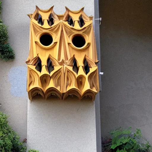 Image similar to bat box designed by Gaudi