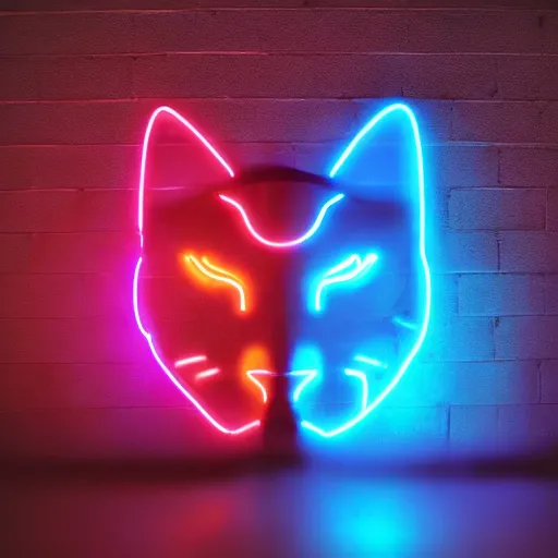 Image similar to cybercat head, neon glow, closeup, city in the background, high quality, high detailed