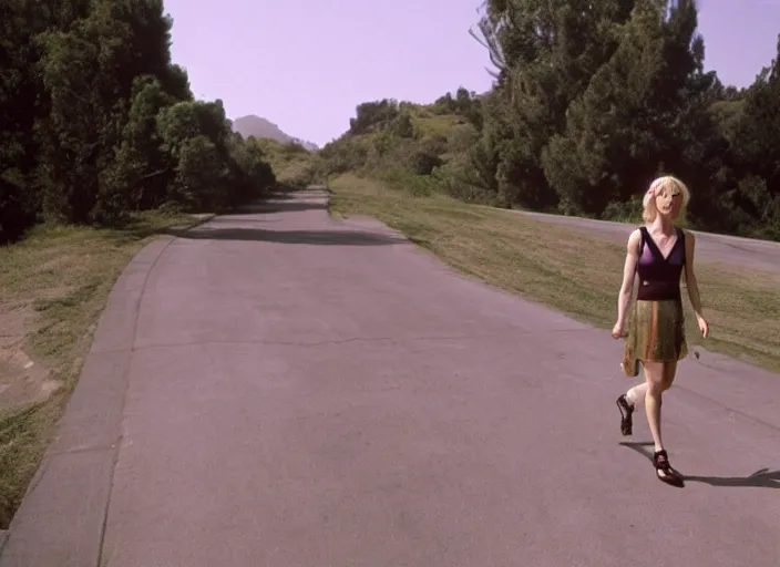 Image similar to Naomi Watts walking Mulholland Drive, Gregory Crewdson, Joel Sternfeld