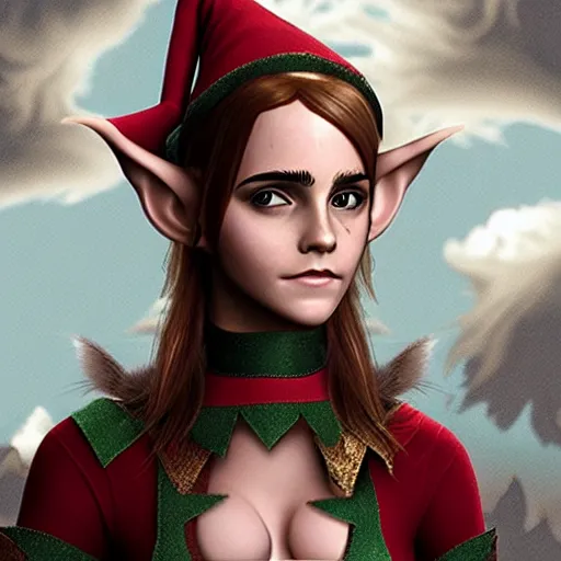 Image similar to a fantasy elf that looks like emma watson