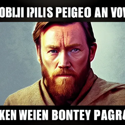 Prompt: obi wan kenobi made of pierogies