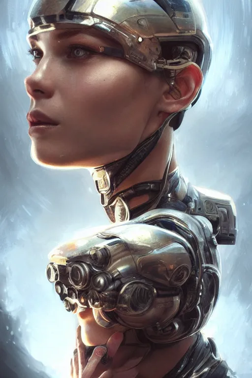 Prompt: ultra realistic illustration, dappled lighting, closeup portrait shot, perfect lighting, hacknaut cyberpunk, sci - fi, fantasy, intricate, elegant, deviantart, highly detailed, digital painting, artstation, concept art, smooth, sharp focus, illustration, art by artgerm and greg rutkowski and alphonse mucha