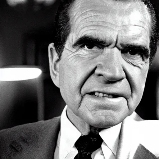 Image similar to A still of Richard Nixon in Back to the Future