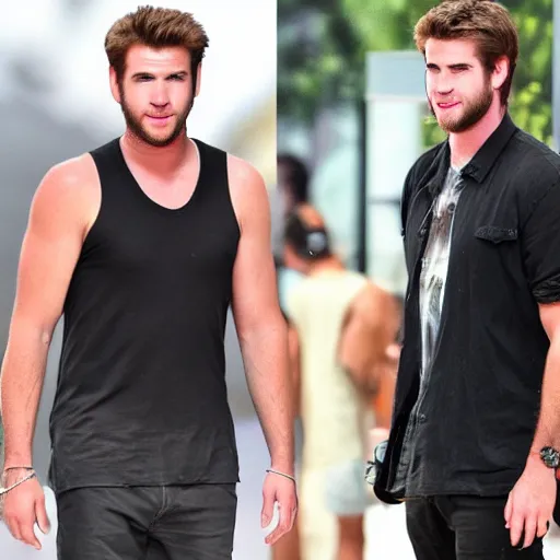 Prompt: liam hemsworth assimilated by the borg