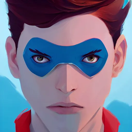 Image similar to face icon stylized minimalist boy wonder, loftis, cory behance hd by jesper ejsing, by rhads, makoto shinkai and lois van baarle, ilya kuvshinov, rossdraws global illumination