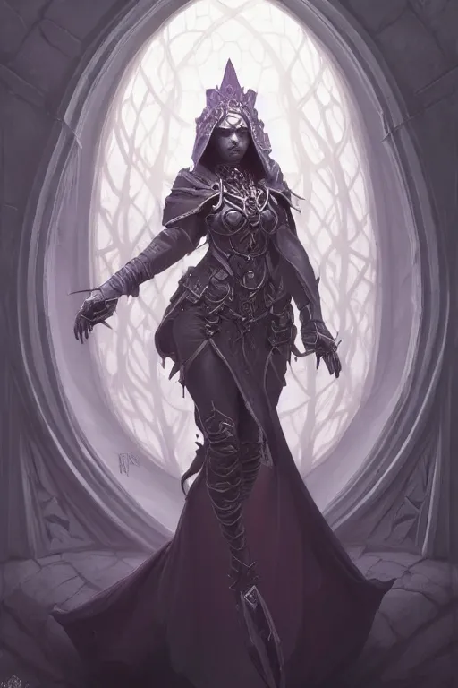 Image similar to beautiful necromancer, full body shot, hood, d & d, fantasy, intricate, elegant, highly detailed, digital painting, artstation, concept art, matte, sharp focus, illustration, hearthstone, art by artgerm and greg rutkowski and alphonse mucha, made with charcoal