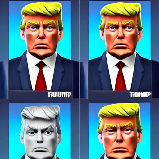 Image similar to trump as a fortnite skin