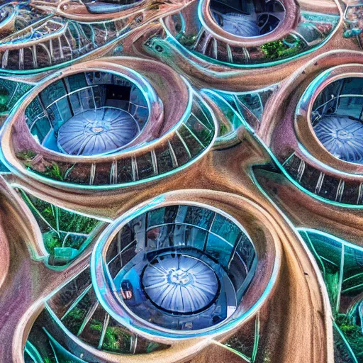 Prompt: 8 k photography from a strange alien city, organic buildings