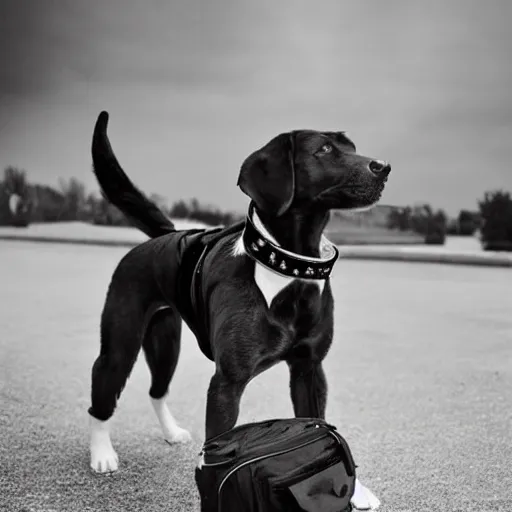 Image similar to how would a dog wear pants? by gustave carus cinematic beautiful photography