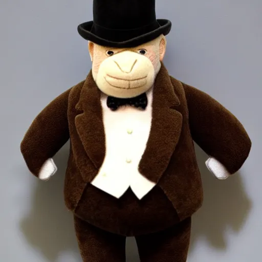 Image similar to plush winston churchill, detailed, custom