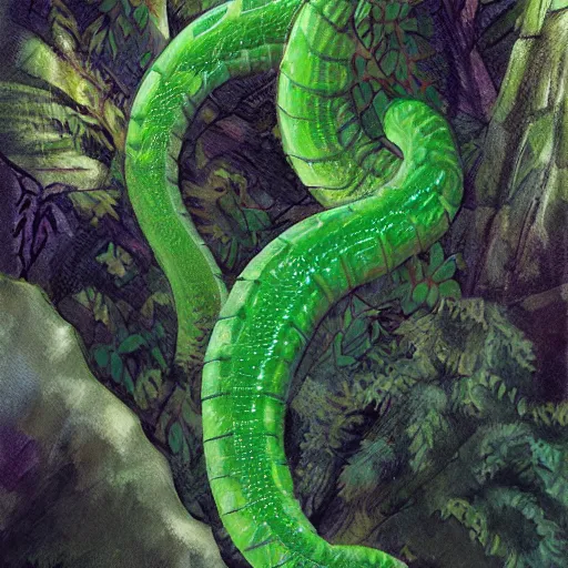 Image similar to an amazon rainforest wyrm