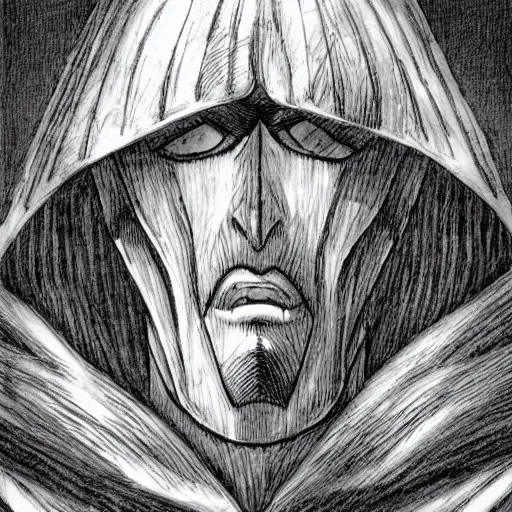 Image similar to a menacing villain by kentaro miura