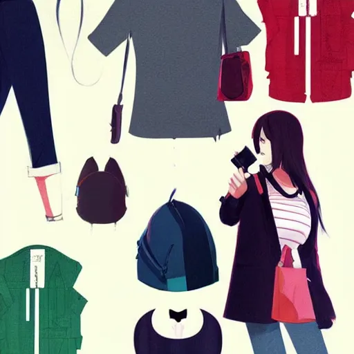 Image similar to “Natalie Portmanin urban outfit, digital painting, fan art, pixiv, by Ilya Kuvshinov, by Studio Ghibli”