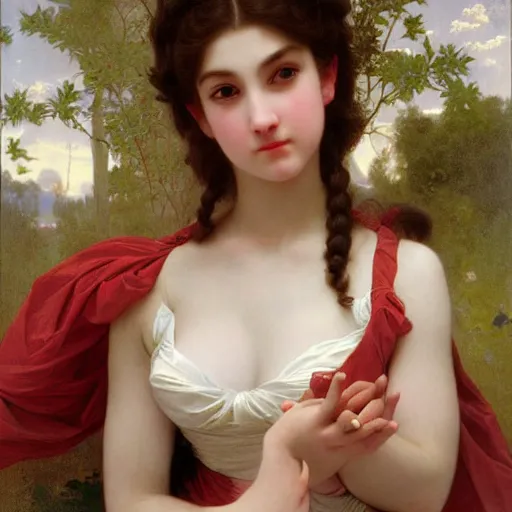 Prompt: princess peach angry by William-Adolphe Bouguereau