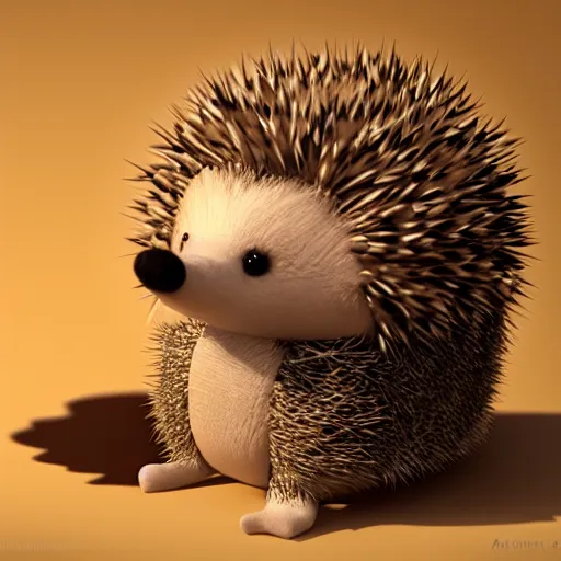 Image similar to cute fumo plush of a hedgehog girl with prickly spines, character design contest winner, silhouette, artstation, vray, anime girl
