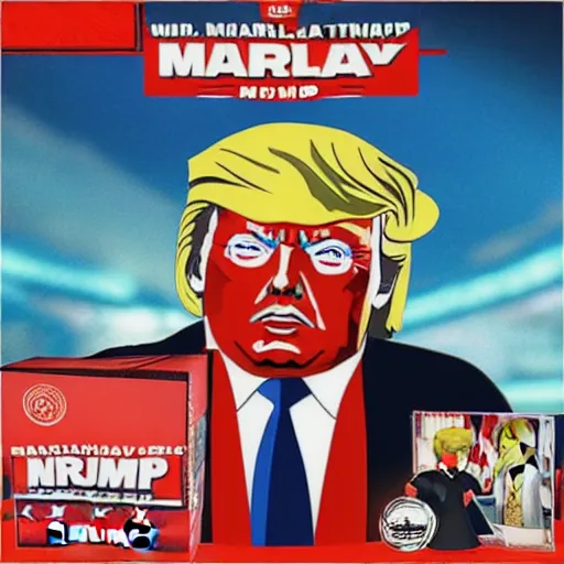 Image similar to marcus garvey cosplay donald trump vinyl action figure, plastic, toy, butcher billy style