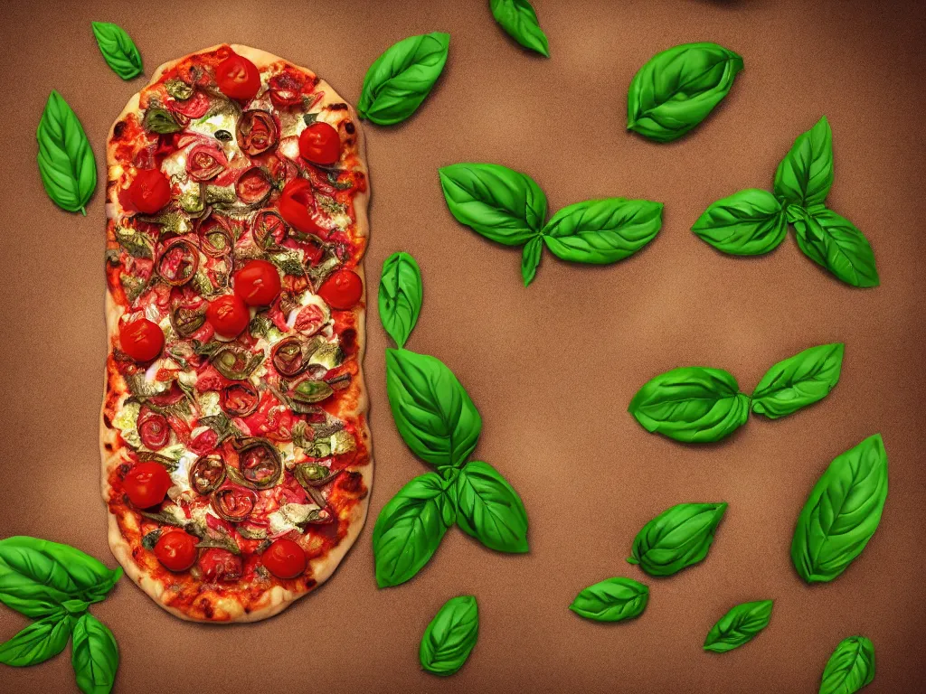 Prompt: highly detailed 3 d render of the mythical tree yggdrasil with leaves that look like pizza toppings, tomato, mozzarella, basil, hyper realistic octane render, cinematic lighting, deviantart, lowbrow, surrealism, pixar still